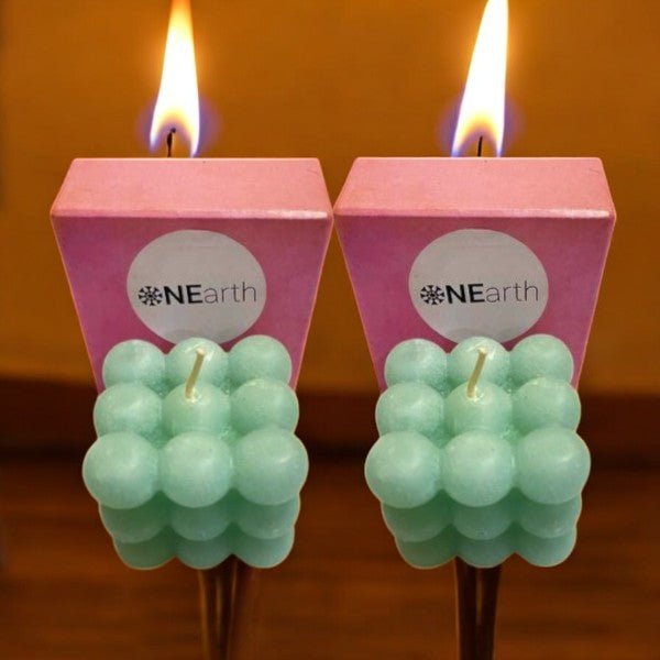 Bubble Cube Trendy Candle Decorative Modern Candle – Candles & Fragrances on Brown Living™. SKU: OEP502a. Img 3.