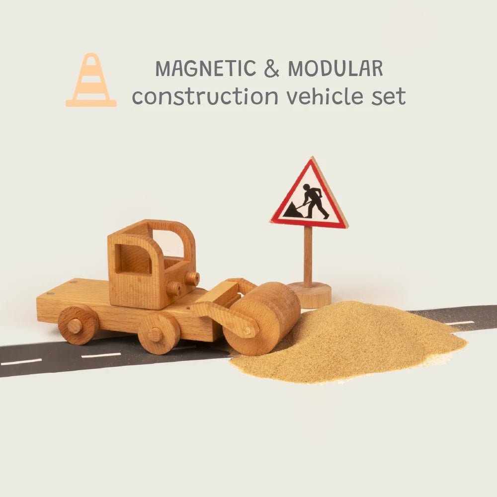 Build - It Construction Vehicles | Wooden Toy Trucks – Toy Cars on Brown Living™. SKU: JP-13. Img 3.