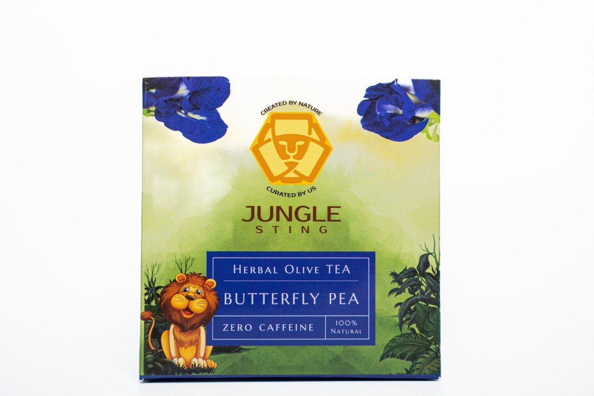 Butterfly Blue Pea Olive Tea | Antioxidant Herbal Infusion – Pyramid Tea Bags on Brown Living™. SKU: JS_BLUEPEAOLIVETEA. Img 3.