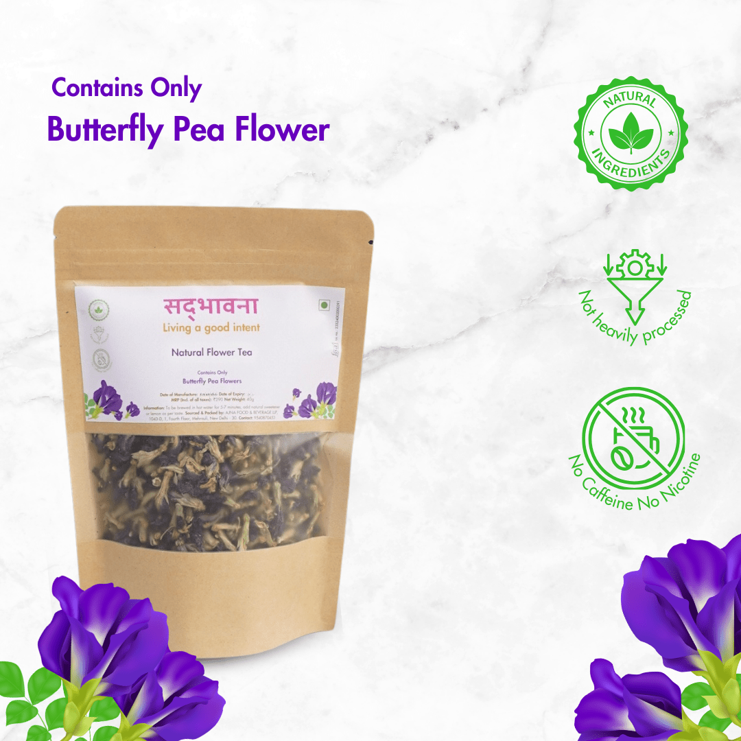 Butterfly Pea Flower Tea | Natural Blue Tea | 40gm | Super Antioxidant – Tea on Brown Living™. SKU: B0F63SSM9V. Img 2.