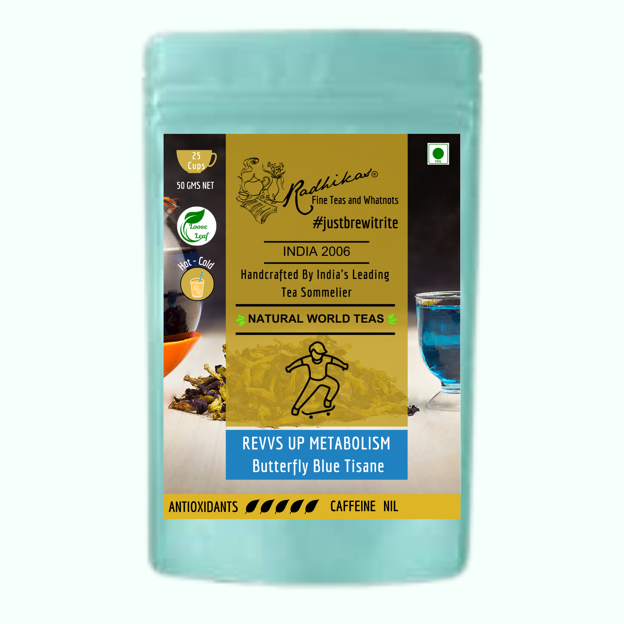 REVVS UP METABOLISM Butterfly Blue Tisane - A Magical and Colorful Drink