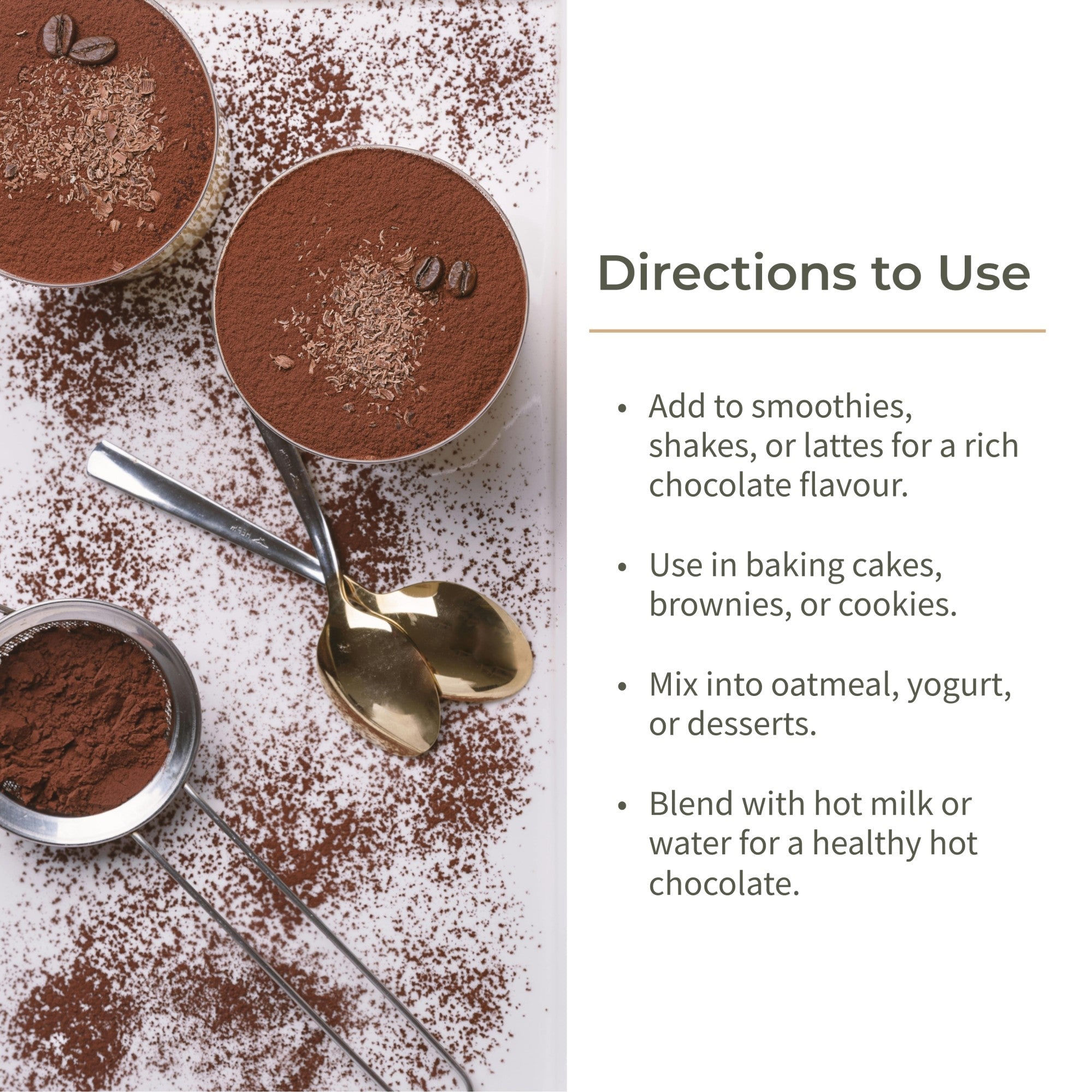 Cacao Powder | Rich in Antioxidants | Natural Energy Support | 150g – Powder Drink Mixes on Brown Living™. SKU: ECOTYL00045. Img 4.