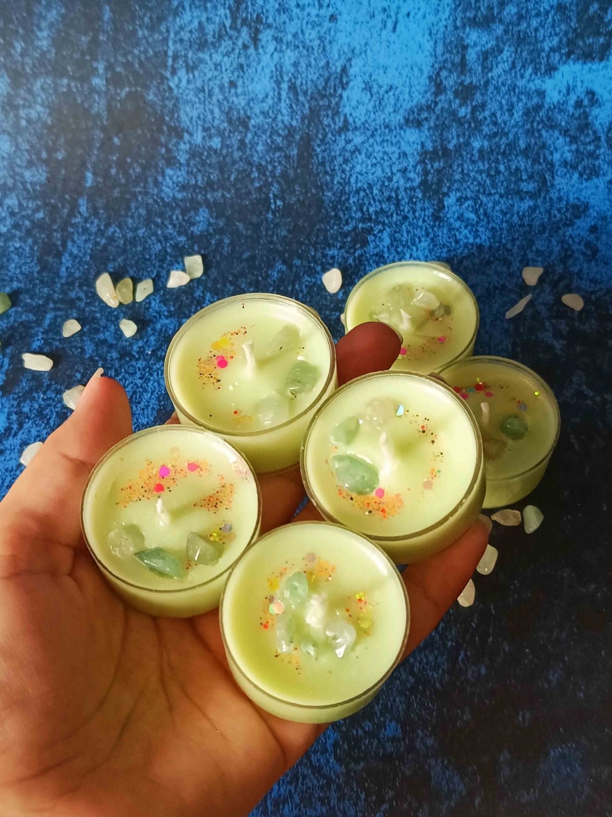 Calming Crystal Tealight - Set of 6 (Aventurine) | Verified Sustainable by Brown Living™