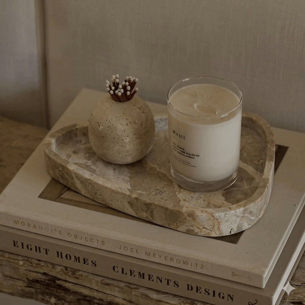 Calvi Marble Tray Decorative Serving And Display Tray – Trays & Platters on Brown Living™. SKU: CALVITRAY. Img 1.