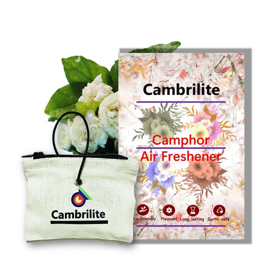 Cambrilite Camphor Hanging Pouch | Natural Air Freshener for Car – Candles & Fragrances on Brown Living™. SKU: BLCMPCARJM1. Img 8.