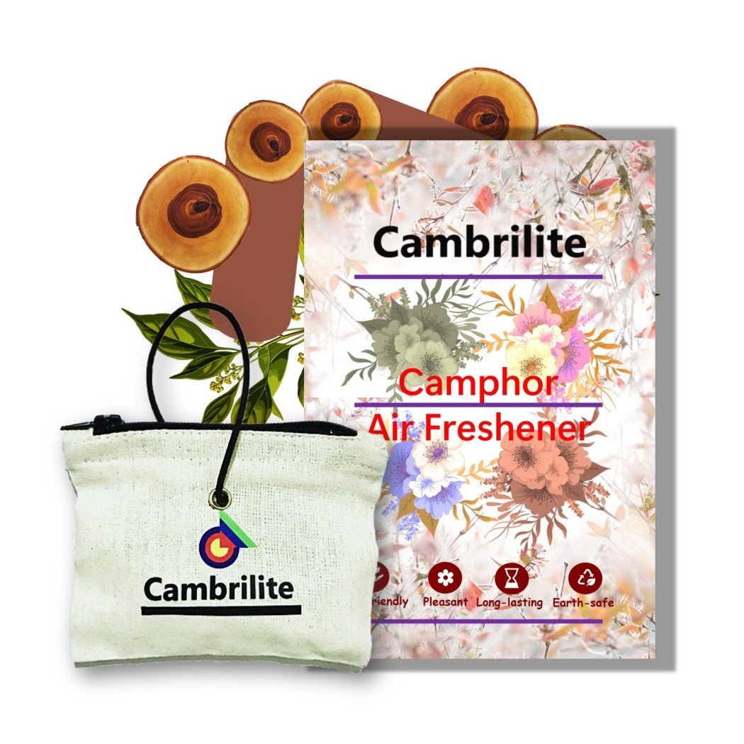 Cambrilite Camphor Hanging Pouch | Natural Air Freshener for Car – Candles & Fragrances on Brown Living™. SKU: BLCMPCARSLV1. Img 13.