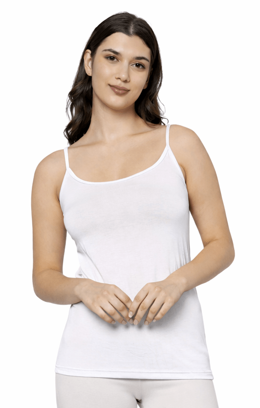Camisole Bamboo Fabric Top for Women | Pack Of 1 – Womens Top on Brown Living™. SKU: CAMISOLE-WHITE-S. Img 12.