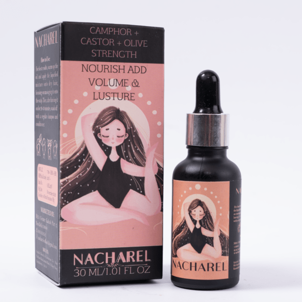 Camphor And Castor Hair Oil Nourishing Herbal Hair Care – Hair Oil on Brown Living™. SKU: NCH027. Img 2.