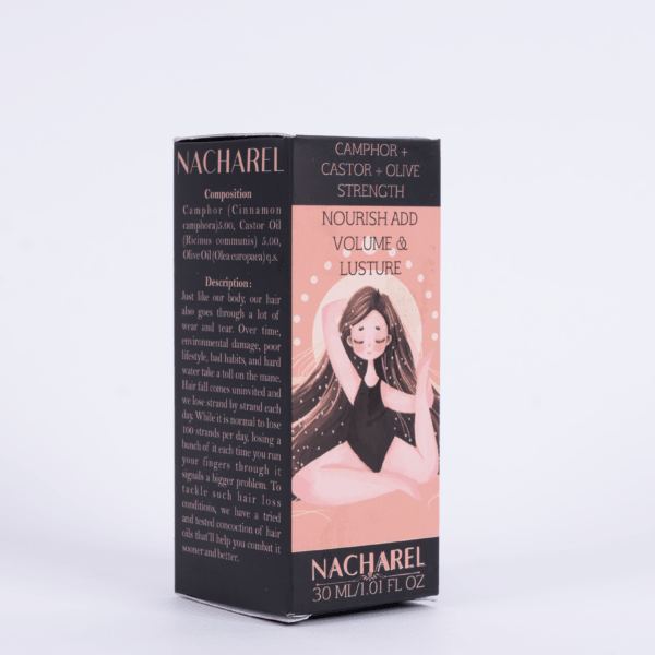 Camphor And Castor Hair Oil Nourishing Herbal Hair Care – Hair Oil on Brown Living™. SKU: NCH027. Img 1.