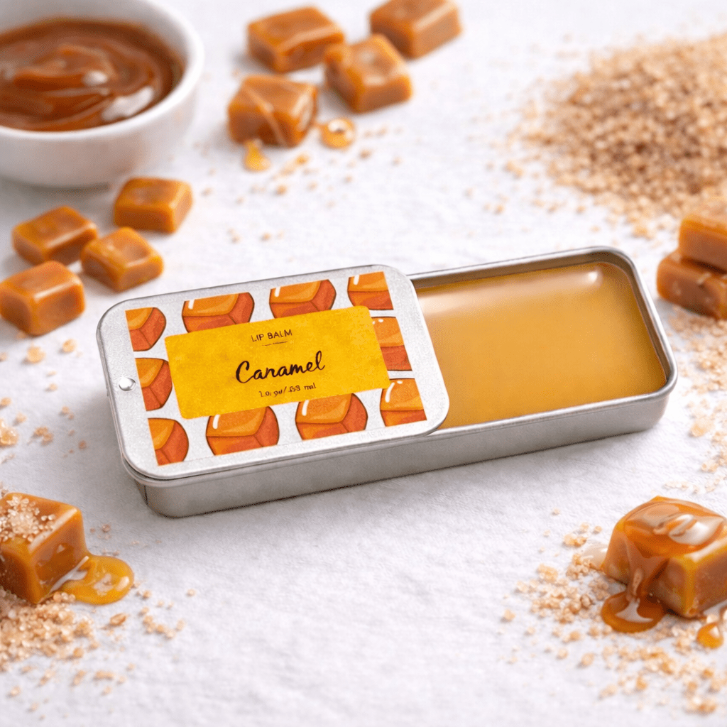 Caramel Lip Balm | Deep Moisture & Natural Shine – Lip Balms on Brown Living™. SKU: SN-LB-CM-10. Img 2.