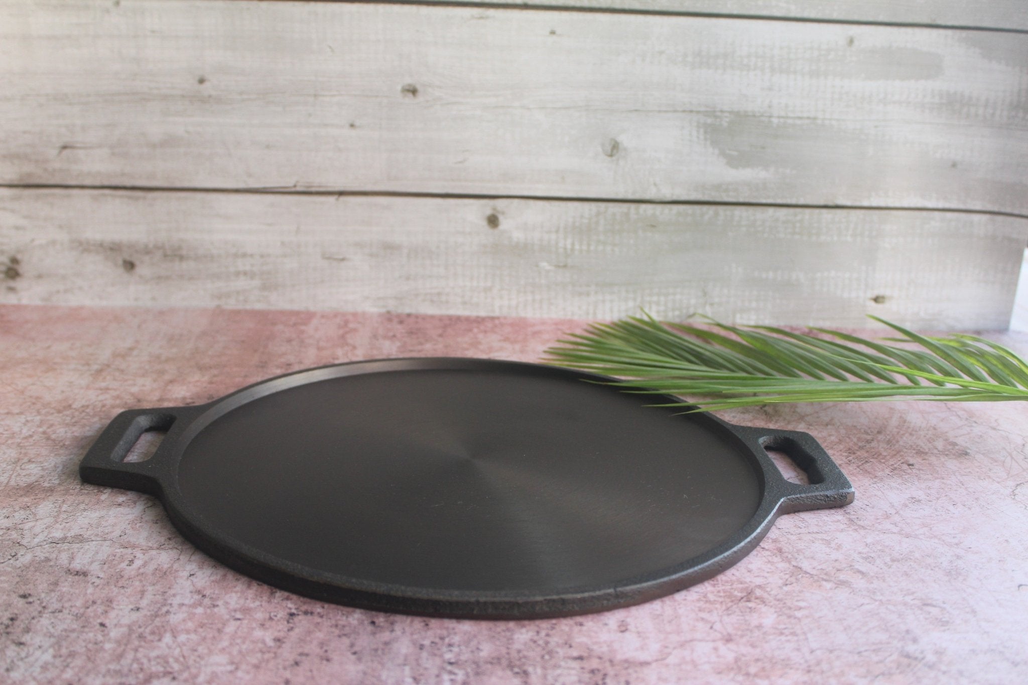 Cast Iron Smooth Dosa Tava 12 Inch | Non - Stick Indian Griddle Pan – Kitchen Tools on Brown Living™. SKU: CISDT12. Img 2.