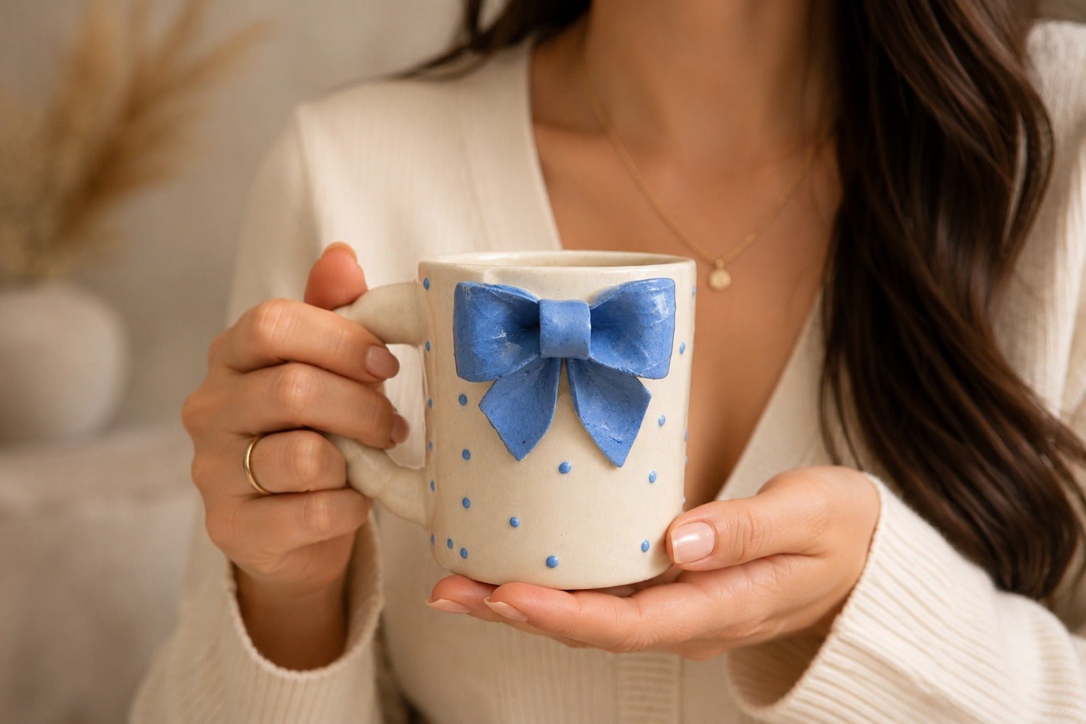 Ceramic Coffee & Tea Cups | Handmade Stoneware Drinkware Set – Cups & Saucers on Brown Living™. SKU: BBM. Img 10.
