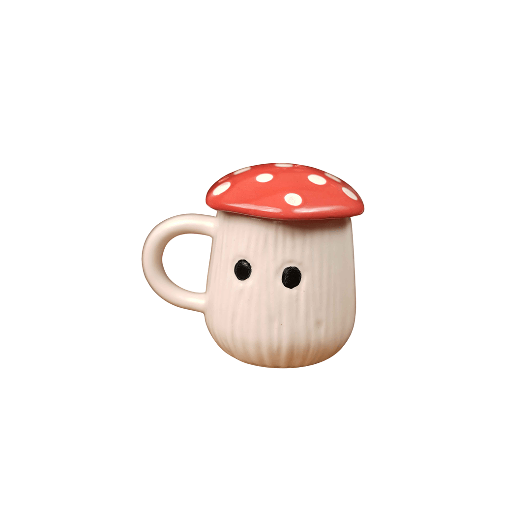 Ceramic Mushroom Mug Set | Cute Coffee & Tea Mugs | Set of 3 – Mugs on Brown Living™. SKU: CC5. Img 4.