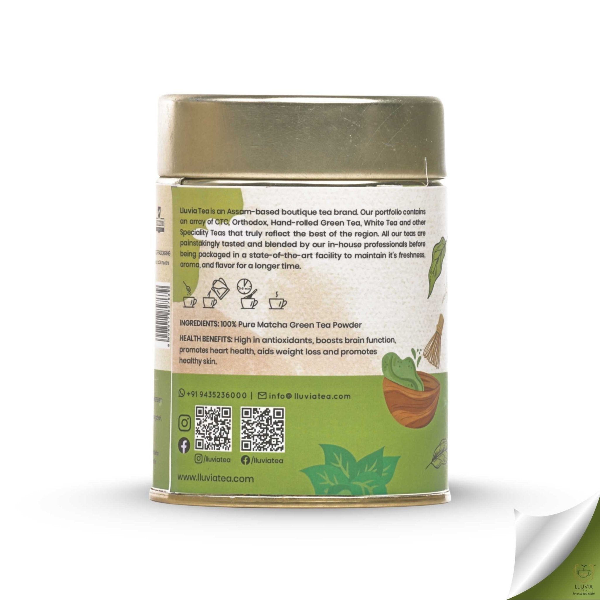 Ceremonial Grade Matcha – Premium Quality & Rich Flavour – 50g – Tea on Brown Living™. SKU: ACBZip50New. Img 2.
