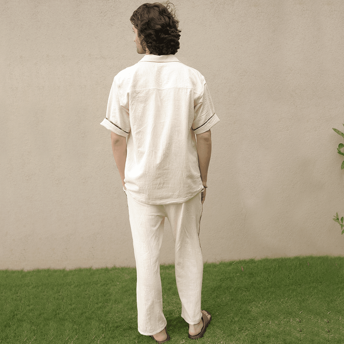 Chandan Unisex Pant | Sustainable Cotton Everyday Comfort Wear – Mens Pants on Brown Living™. SKU: 5GA00012. Img 3.