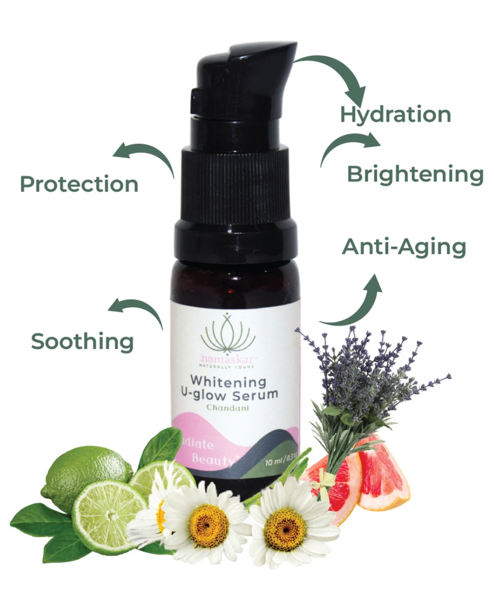 Chandani | Whitening U - glow serum - 10ml – Face Serum on Brown Living™. SKU: Uglo - ser - 05 - NAM. Img 3.