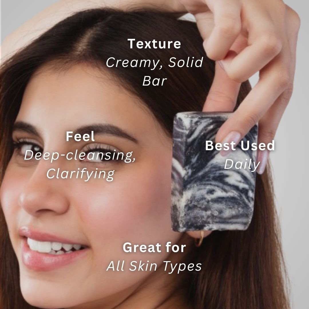 Charcoal & Neroli Soap Bar for Deep Cleansing | 100g – Body Soap by Kaura available on Brown Living™. . SKU: KI312. Img 4.
