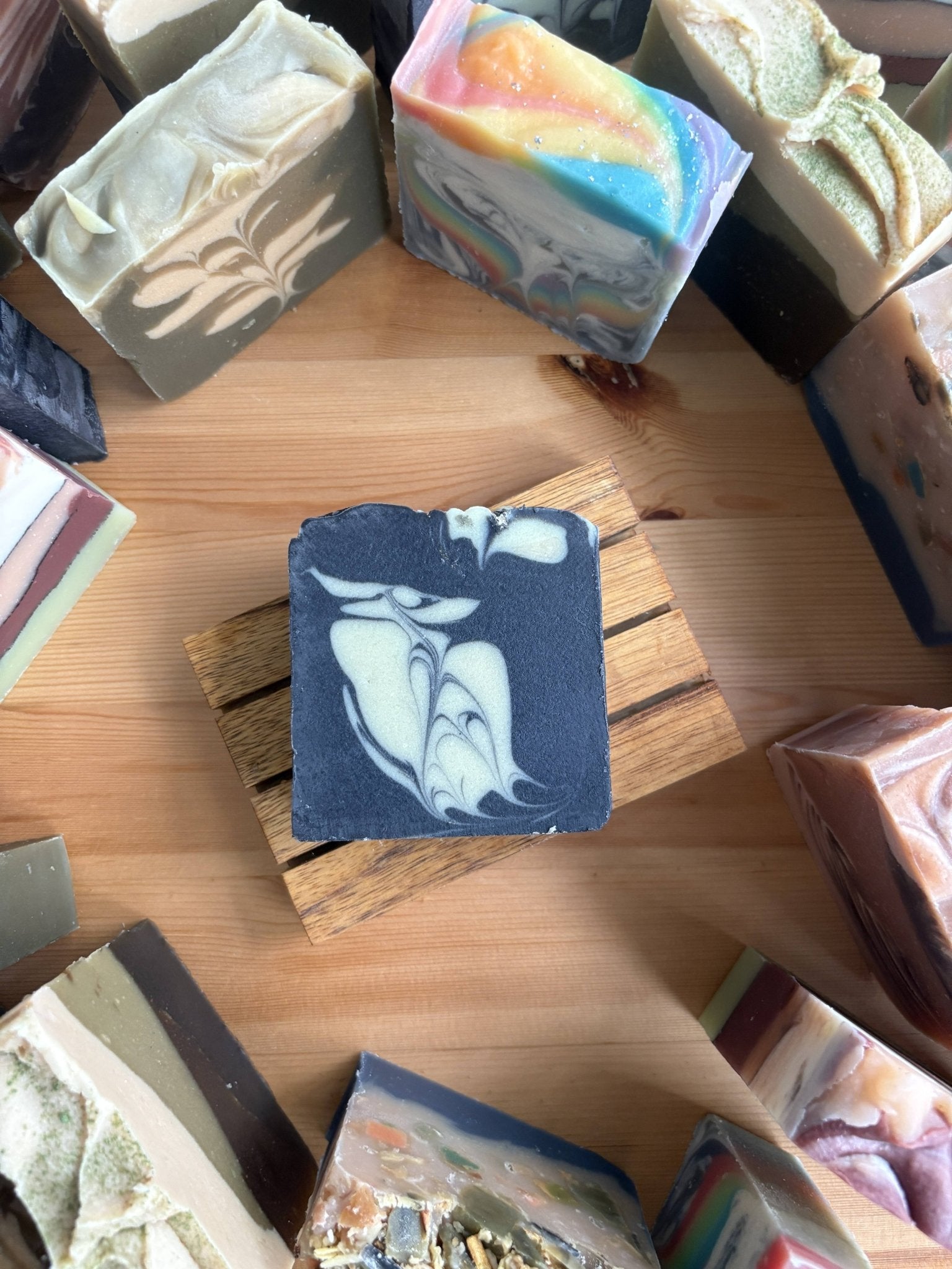 Charcoal & Tea Tree Bath Bar | Deep Cleansing Soap | 120g – Body Soap on Brown Living™. SKU: SN-CP-CT-120. Img 1.