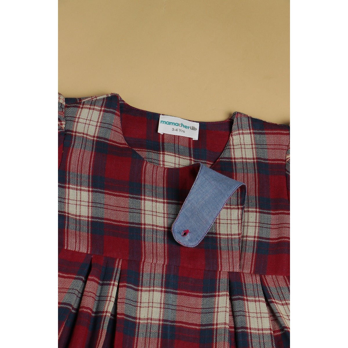 Checkered Rabbit Dress | Soft Cotton Dress for Girls – Kids Daywear Sets on Brown Living™. SKU: MCBL89DP. Img 7.