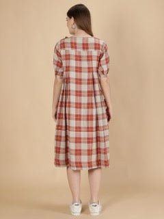 Checkered Rabbit - Rising Sun Maternity Dress – Womens Maternity Wear on Brown Living™. SKU: MCBL158. Img 2.