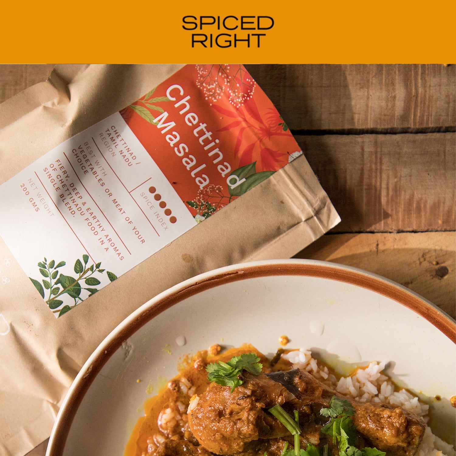 Chettinad Masala - Tamil Nadu Spice Blend, No Fillers – Seasonings & Spices on Brown Living™. SKU: SRCH. Img 2.