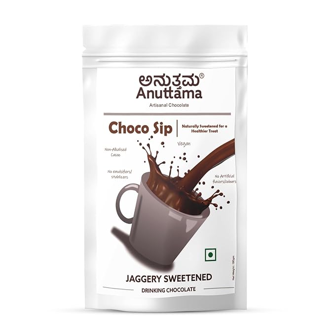 Choco Sip Drinking Chocolate Powder Mix – Powder Drink Mixes on Brown Living™. SKU: Choco_Sip_Dark_HotChoclate. Img 1.