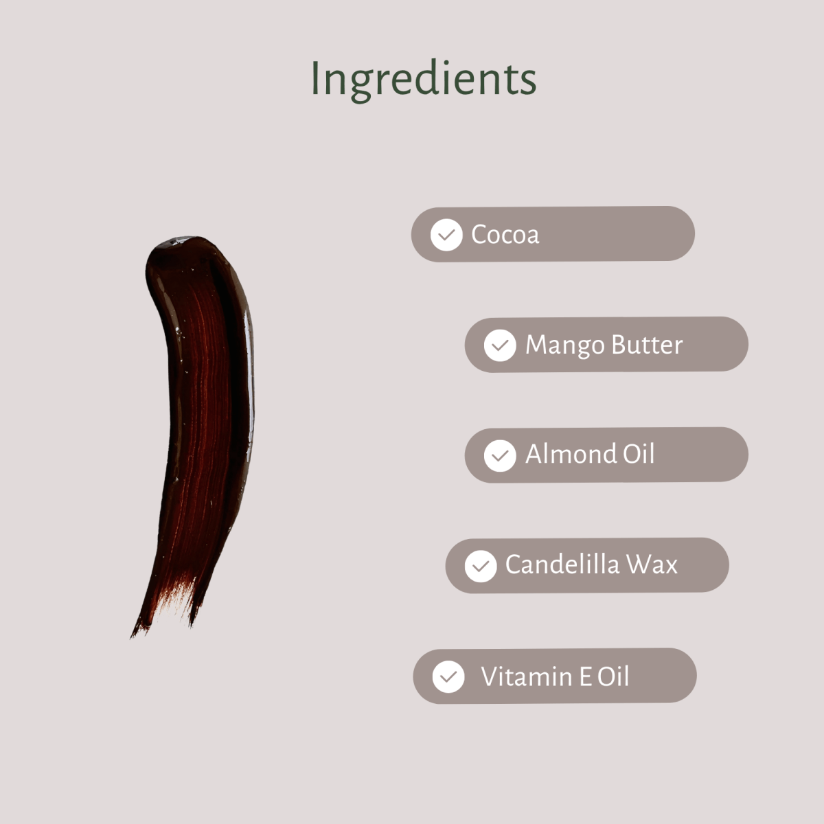 Chocolate Lip Balm | For Dry, Chapped and Pigmented Lips – Lip Balms on Brown Living™. SKU: SKU003 - 1. Img 3.