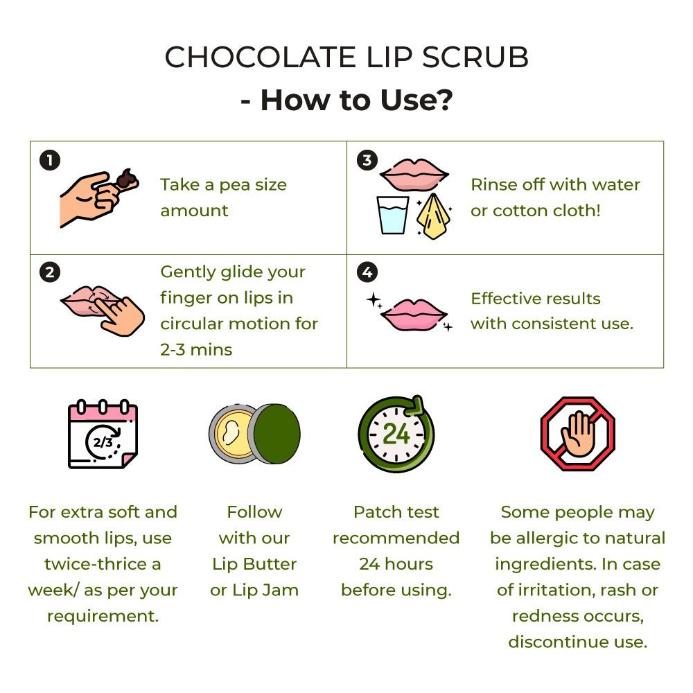 Chocolate Lip Scrub with Real Cacao & Coconut Sugar | AM & PM friendly (15 g) – Lip Scrub on Brown Living™. SKU: LC1502. Img 5.