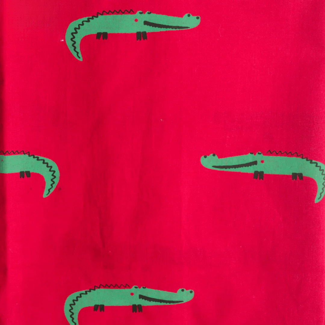 Christmas Crocodile - Unisex Kids Cotton Nightwear – Kids Pyjamas on Brown Living™. SKU: MITHNW-036-R-1. Img 9.