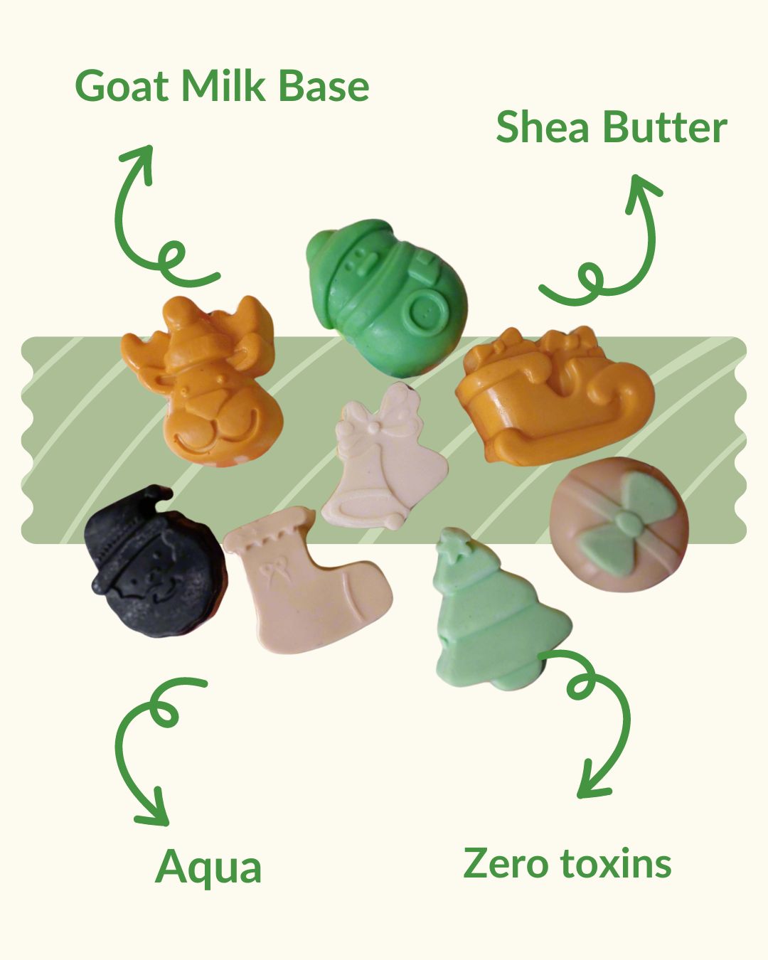 Christmas Collection - Cartoon Shaped Kids Soap Bar Set – Body Soap on Brown Living™. SKU: SOB - SOAP - 48. Img 4.
