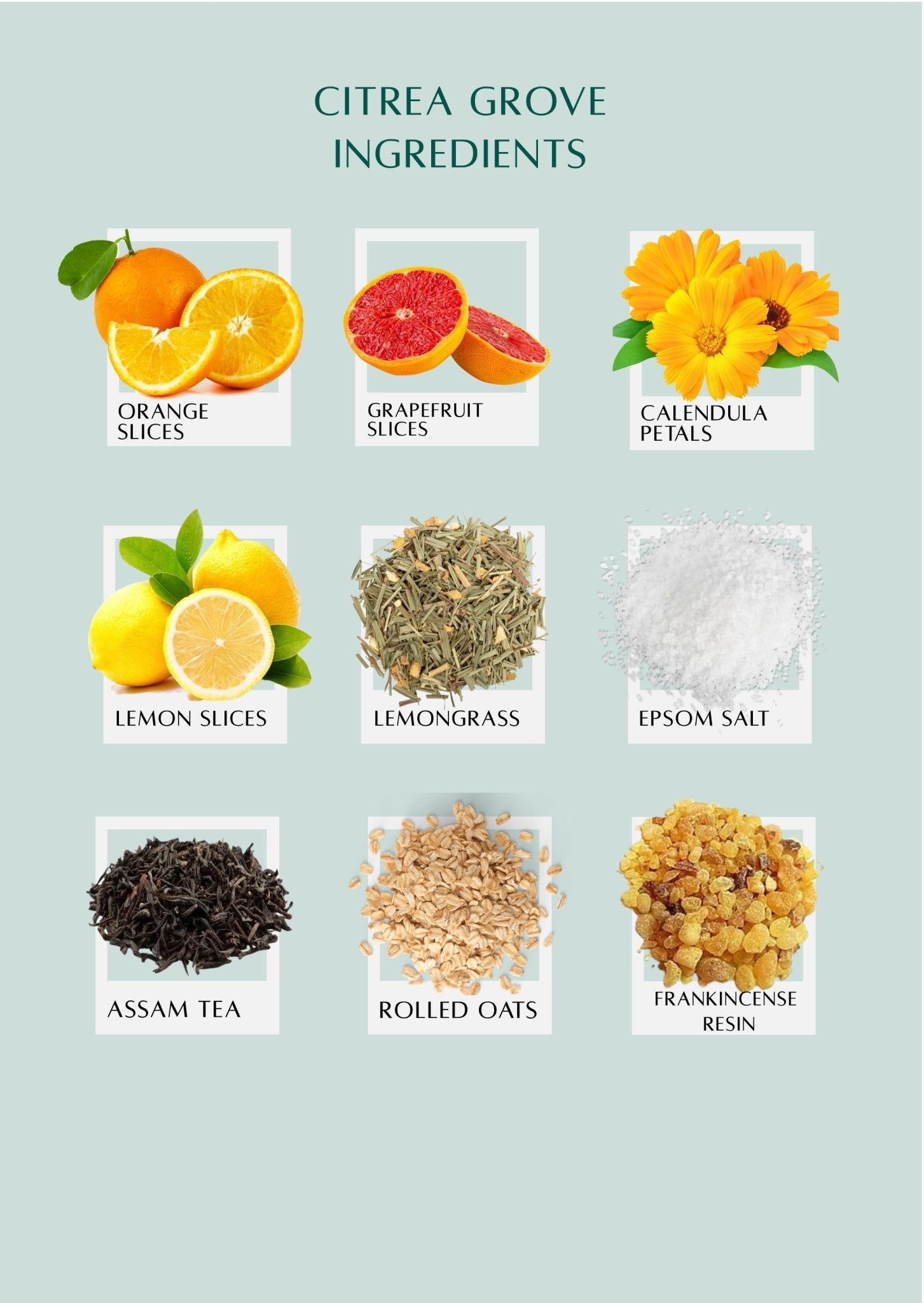 Citréa Grove Bath Tea –Refreshing Herbal Bath Infusion for Skin & Mind – Bath Salt on Brown Living™. SKU: 300002. Img 3.