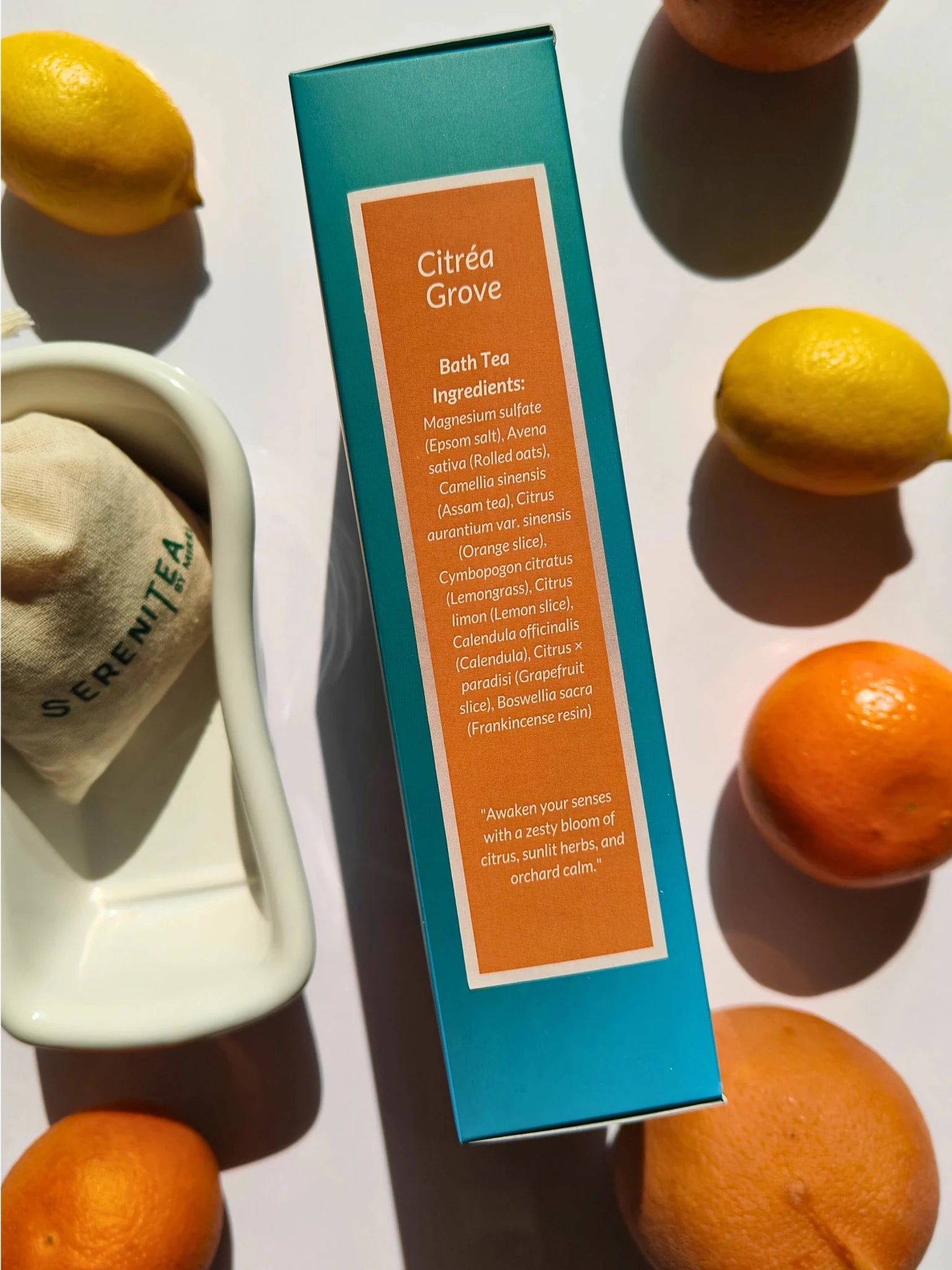 Citréa Grove Bath Tea –Refreshing Herbal Bath Infusion for Skin & Mind – Bath Salt on Brown Living™. SKU: 300002. Img 2.