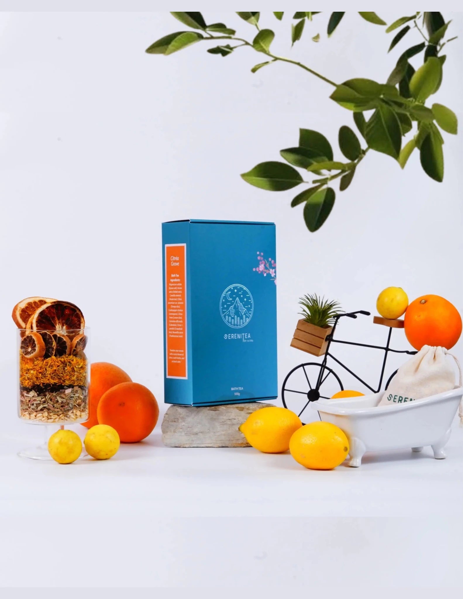Citréa Grove Bath Tea –Refreshing Herbal Bath Infusion for Skin & Mind – Bath Salt on Brown Living™. SKU: 300002. Img 1.