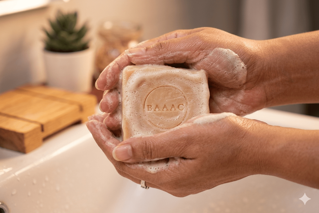 Clarify Cold Processed Soap - Brightening Papaya & Orange Peel – Body Soap on Brown Living™. SKU: BGCPS000002. Img 3.