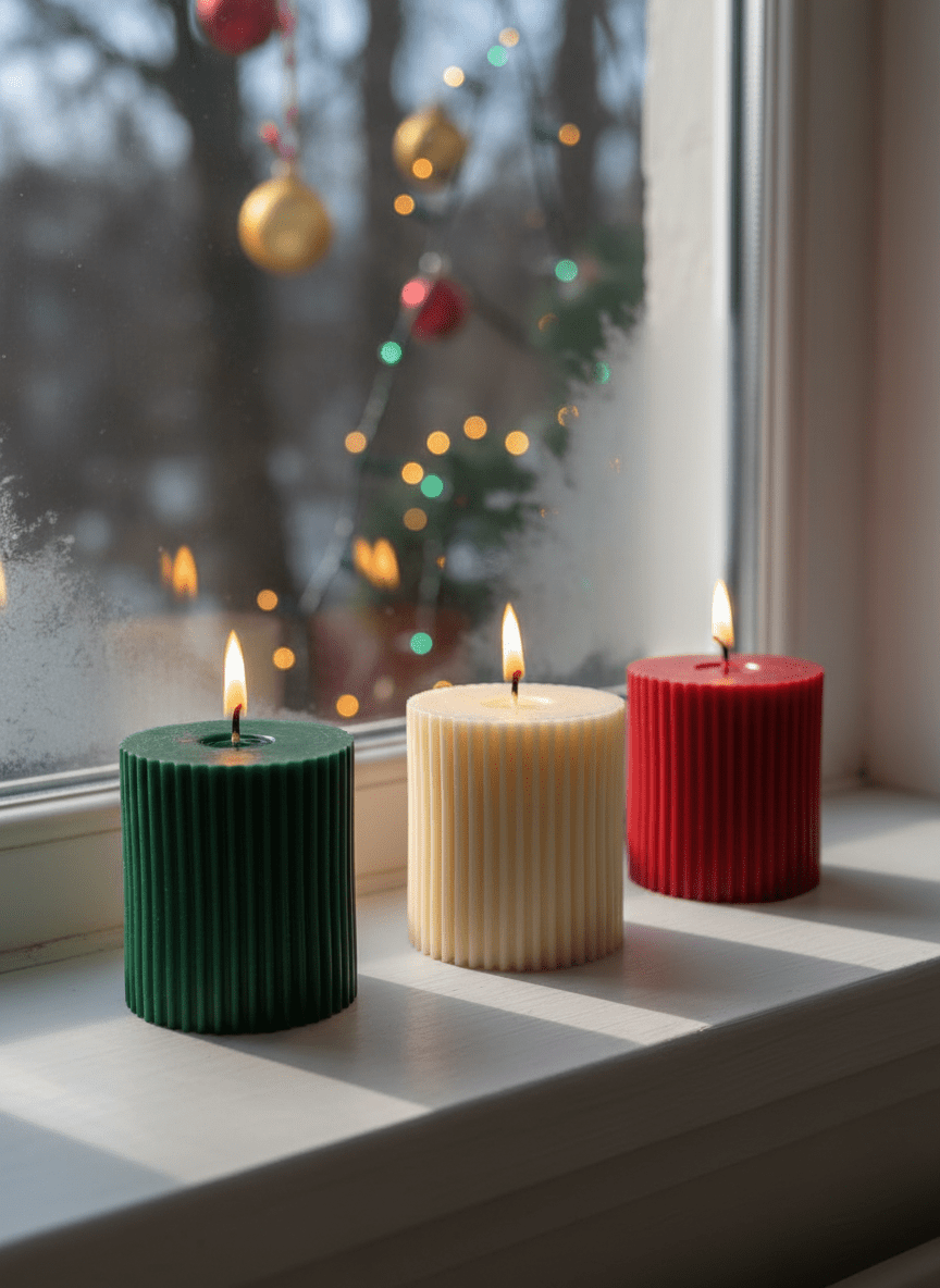 Classic Christmas Trio Candle Set – Festive Scented Candles of 3 – Candles & Fragrances on Brown Living™. SKU: CCTCST3. Img 1.