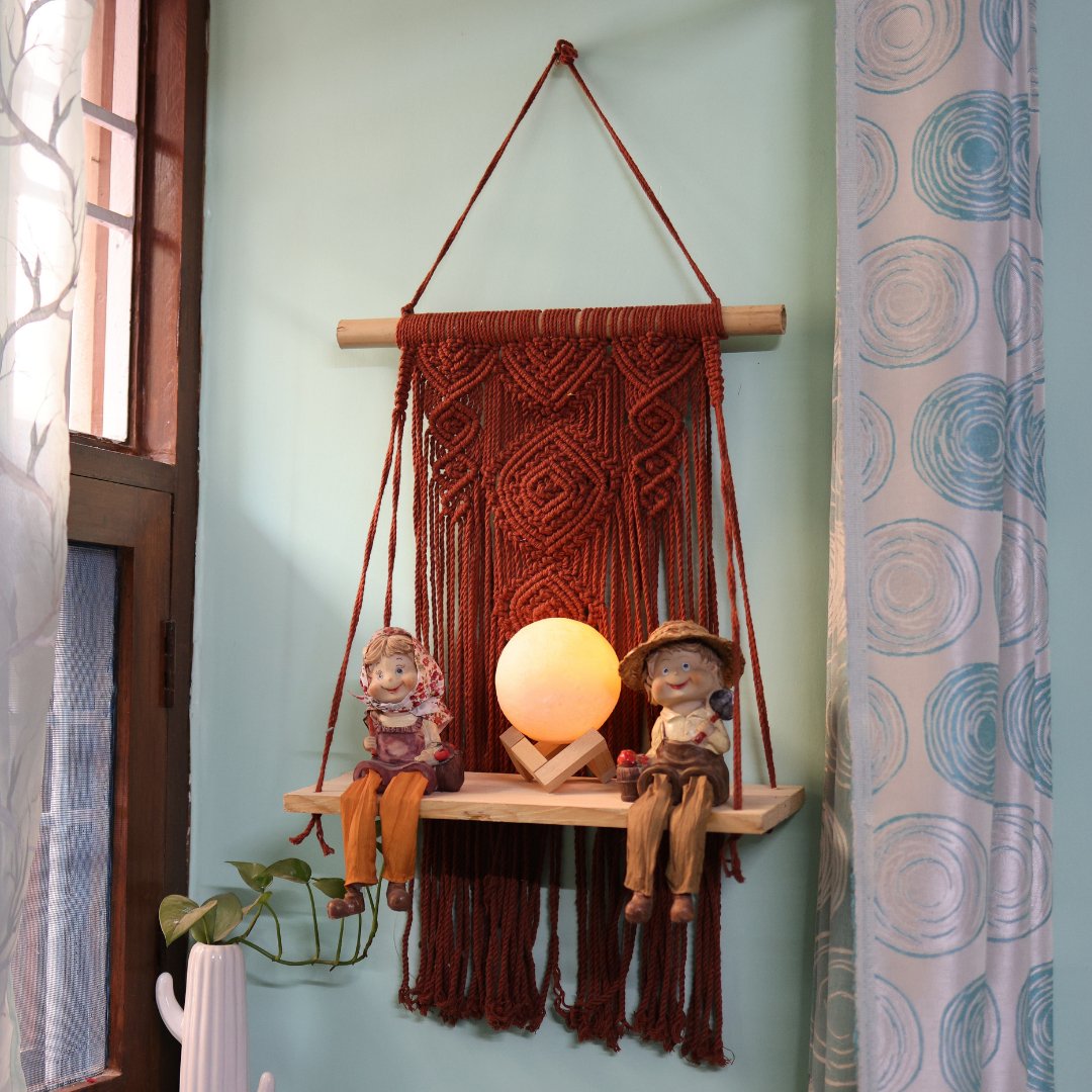 Classic Walnut Brown Wall Organiser – Wall Decor on Brown Living™. SKU: SAR150. Img 1.