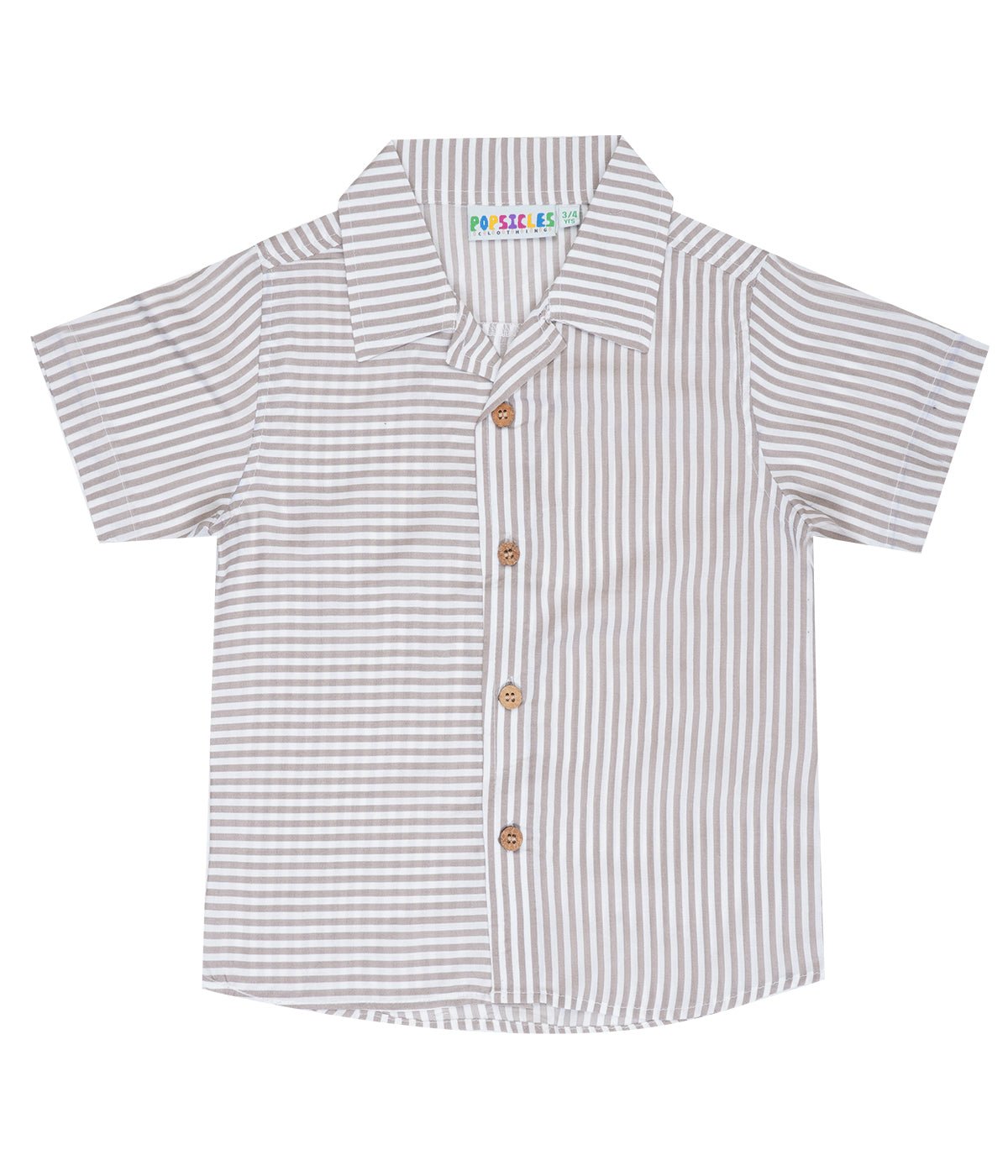 Classic White Shirt for Kids – Comfortable Cotton Casual Wear – Kids Shirts on Brown Living™. SKU: PB229_1. Img 1.