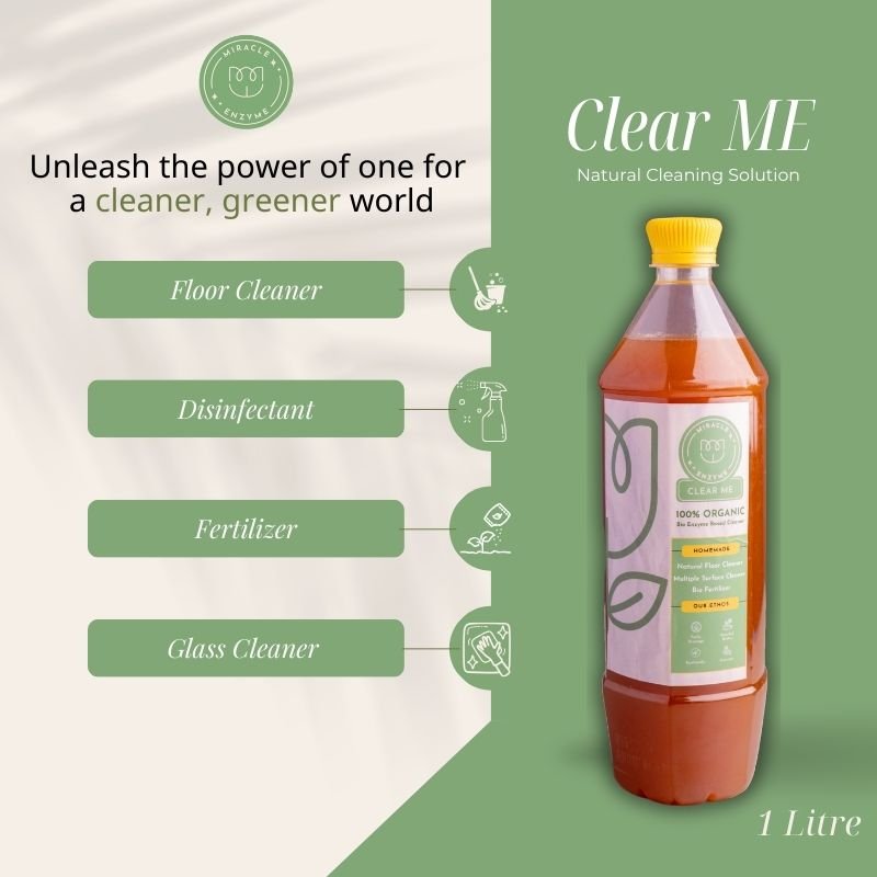 Clear ME | Natural Multipurpose Cleaner | Floor Cleaner | Fertilizer | Disinfectant | Verified Sustainable by Brown Living™