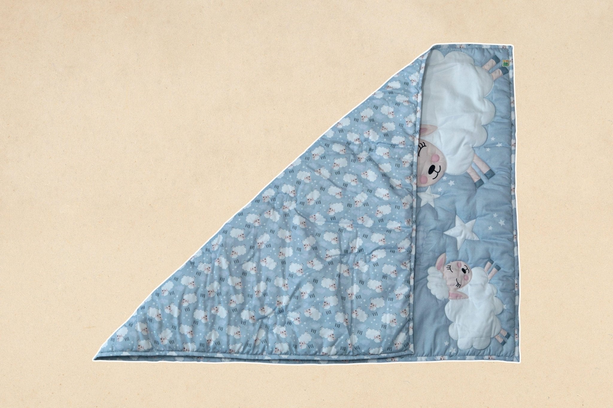 Cloud Nine Cuddle Quilt Soft Kids Bedding Blanket – Play Mats on Brown Living™. SKU: QLTSHEEP. Img 2.