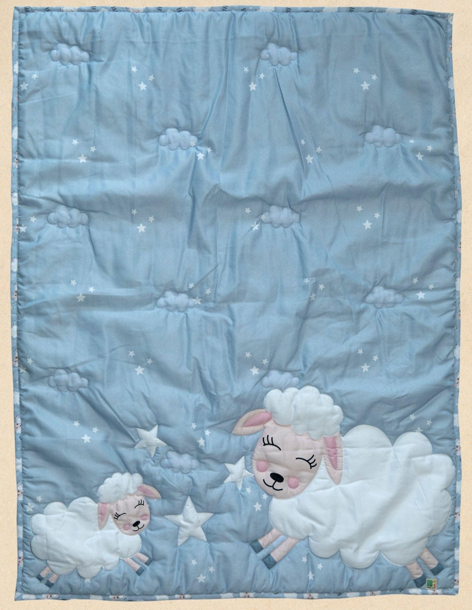 Cloud Nine Cuddle Quilt Soft Kids Bedding Blanket – Play Mats on Brown Living™. SKU: QLTSHEEP. Img 1.