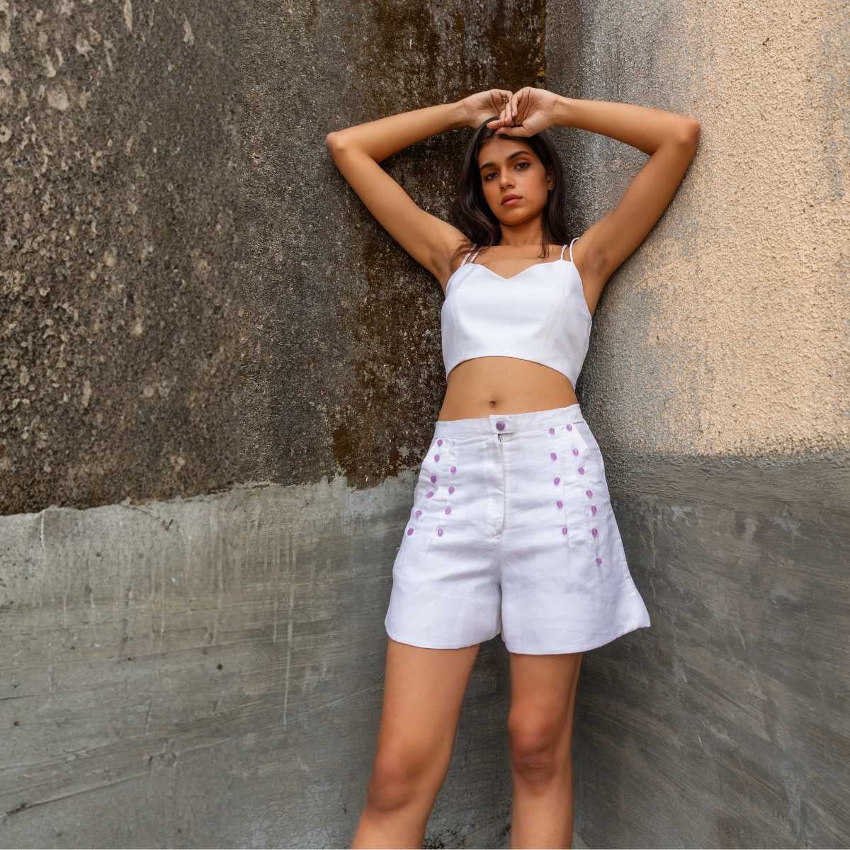 Cloud9 Hemp Shorts For Women | Sustainable Everyday Wear – Womens Shorts on Brown Living™. SKU: JDS5037XS. Img 4.