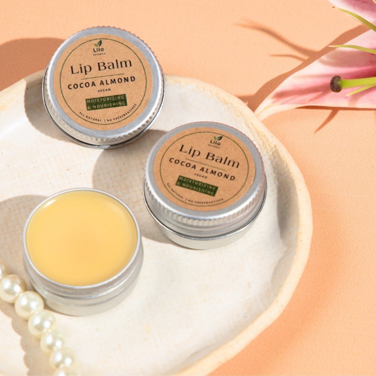 Cocoa Almond Lip Balm | For Dry & Chapped Lips – Lip Balms by Lilo Naturals available on Brown Living™. Pack Of 1 . SKU: SKU004 - 1. Img 8.