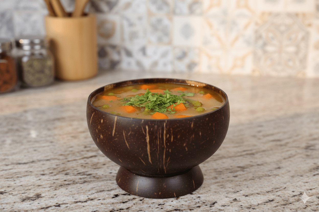 Coconut Coconut Shell Bowl | Raw Natural Coconut shell Bowl – Kitchen Organizers on Brown Living™. SKU: KOTT015. Img 3.