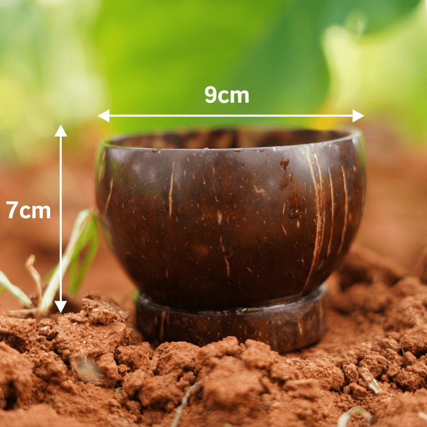 Coconut Coconut Shell Bowl | Raw Natural Coconut shell Bowl – Kitchen Organizers on Brown Living™. SKU: KOTT015. Img 3.