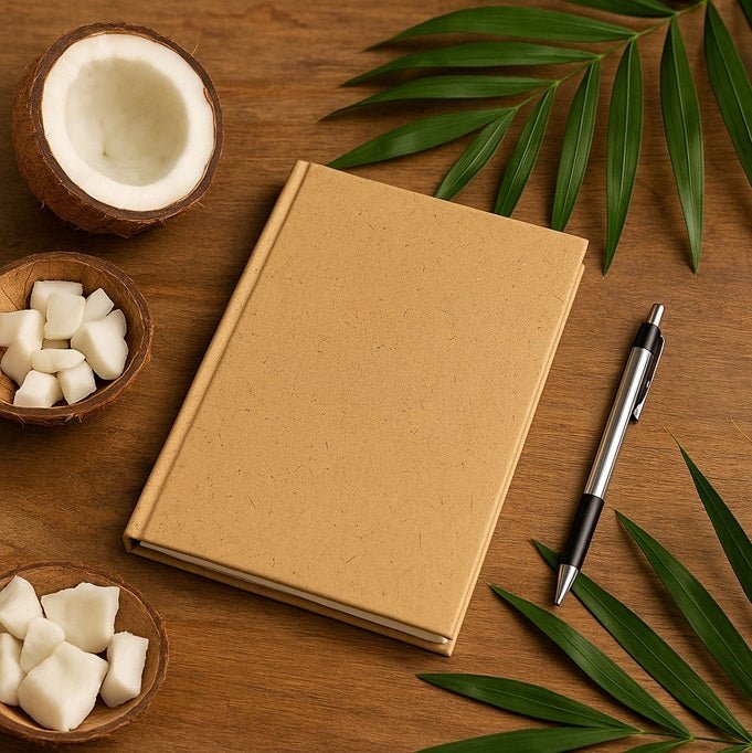 Coconut Husk Cover Hardbound Diary A5 Ruled with FSC Paper – Notebooks & Notepads by The Urban Nordic available on Brown Living™. . SKU: BKCOHCFSCRD - A5 - 1. Img 1.