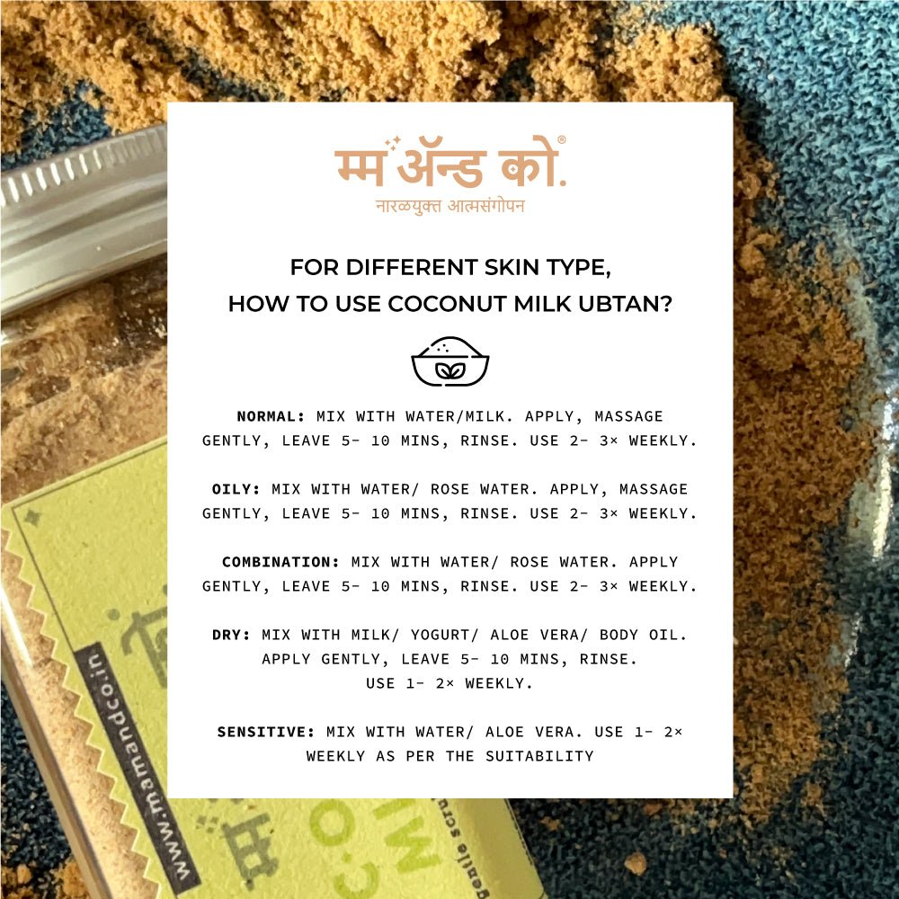 Coconut Milk Ubtan | Bathing Powder for Sensitive Skin – Body Bathing Powder on Brown Living™. SKU: BC04. Img 5.