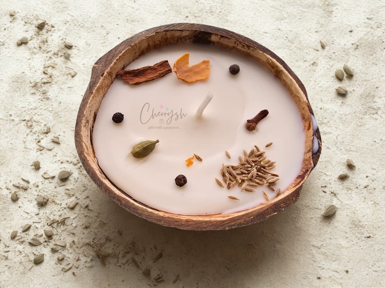Coconut Shell Candle | Natural Eco Friendly Candle – Candles & Fragrances on Brown Living™. SKU: CH-CD-3063. Img 2.