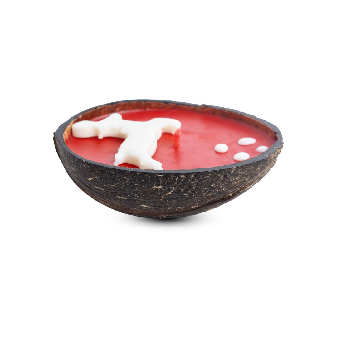 Coconut Shell Christmas Reindeer Candle Set of 2 – Candles & Fragrances on Brown Living™. SKU: TGARNDERCDLE. Img 3.