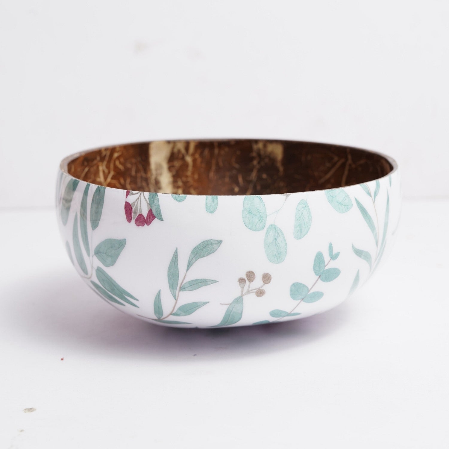 Coconut Shell Enamel Bowl for Serving Smoothie Decorative Bowl - 500ml – Plates & Bowls by Thenga available on Brown Living™. . SKU: TGAENMLBWL - 500. Img 1.
