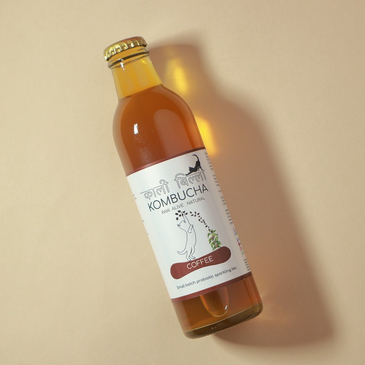 Coffee Kombucha 250ml | Probiotic Fermented Coffee Drink – Health & Energy Drinks on Brown Living™. SKU: KBKCF. Img 2.